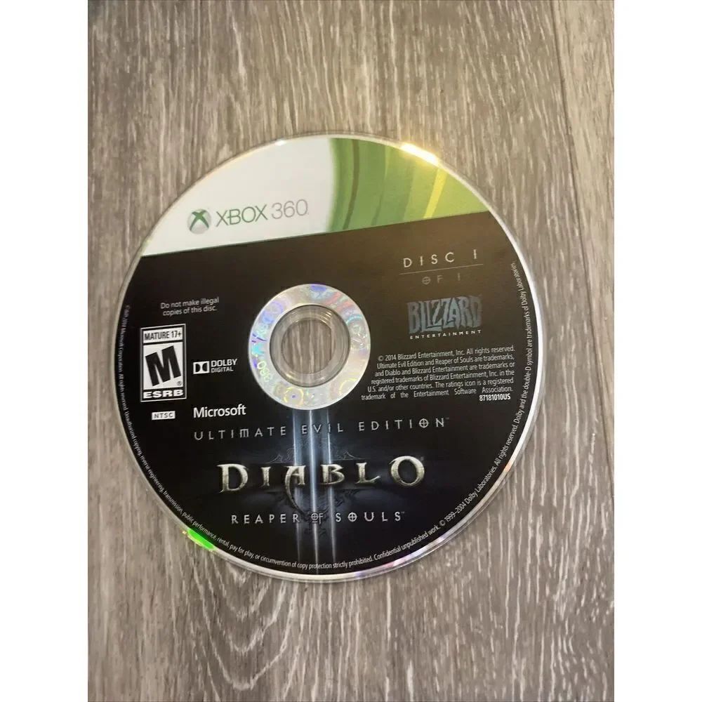 Diablo III: Ultimate Evil Edition (Xbox 360) DISC ONLY